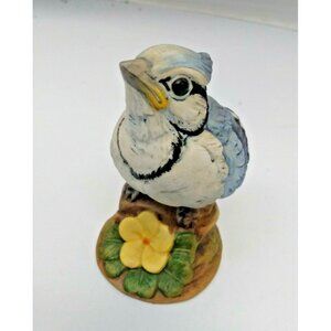 ANDREA SADEK Blue Jay figurine porcelain with Glass Eyes - Blue Jay #6350